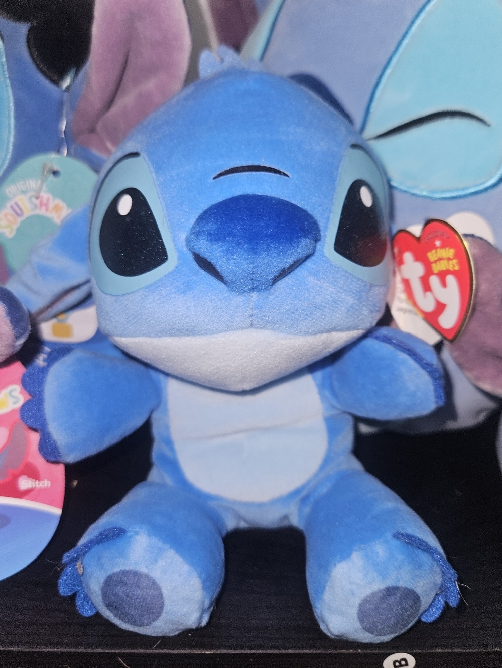 NWT Disney Blue Stitch Plush Toy by Ty - Beanie Babies Collection